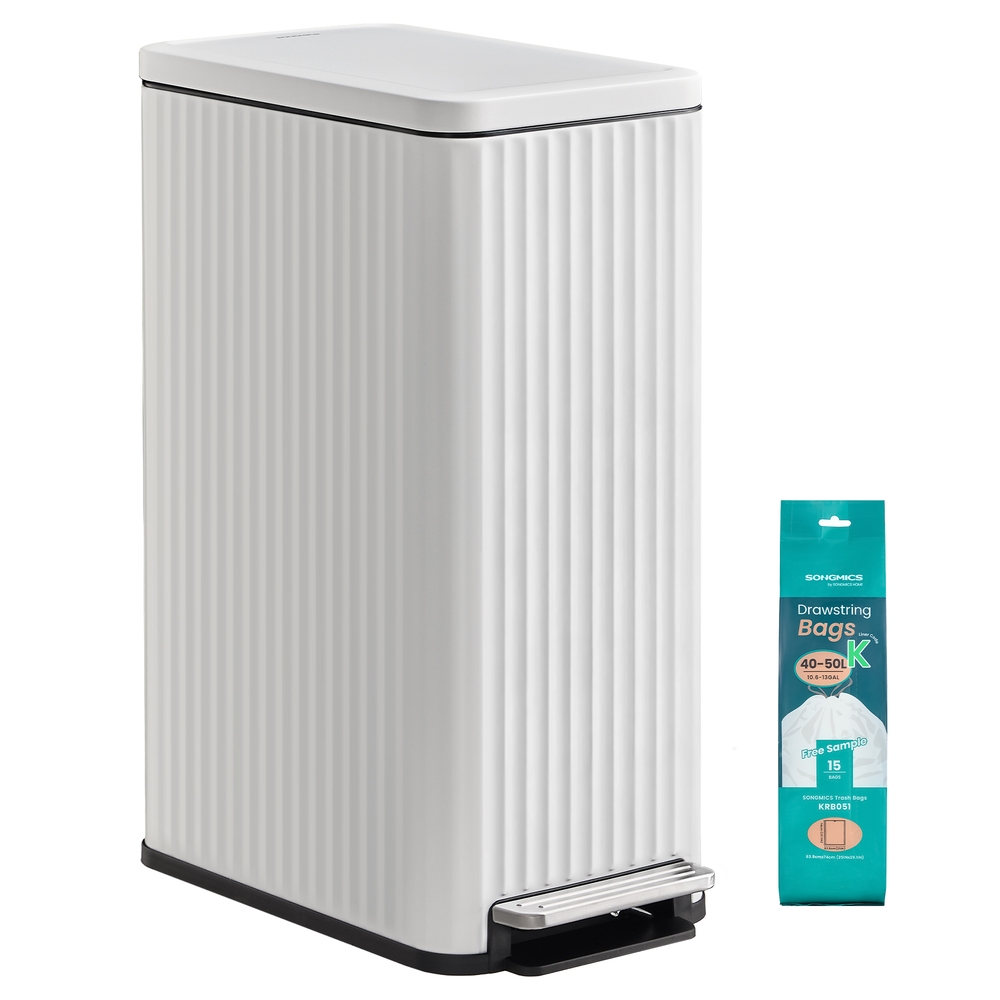 50 L Steel Kitchen Bin with Pedal and Soft-Close Lid