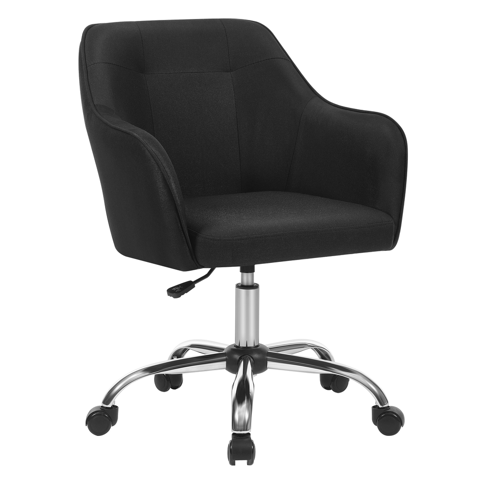 Swivel Office Chair with Armrests Black Swivel Office Chair with Armrests Black