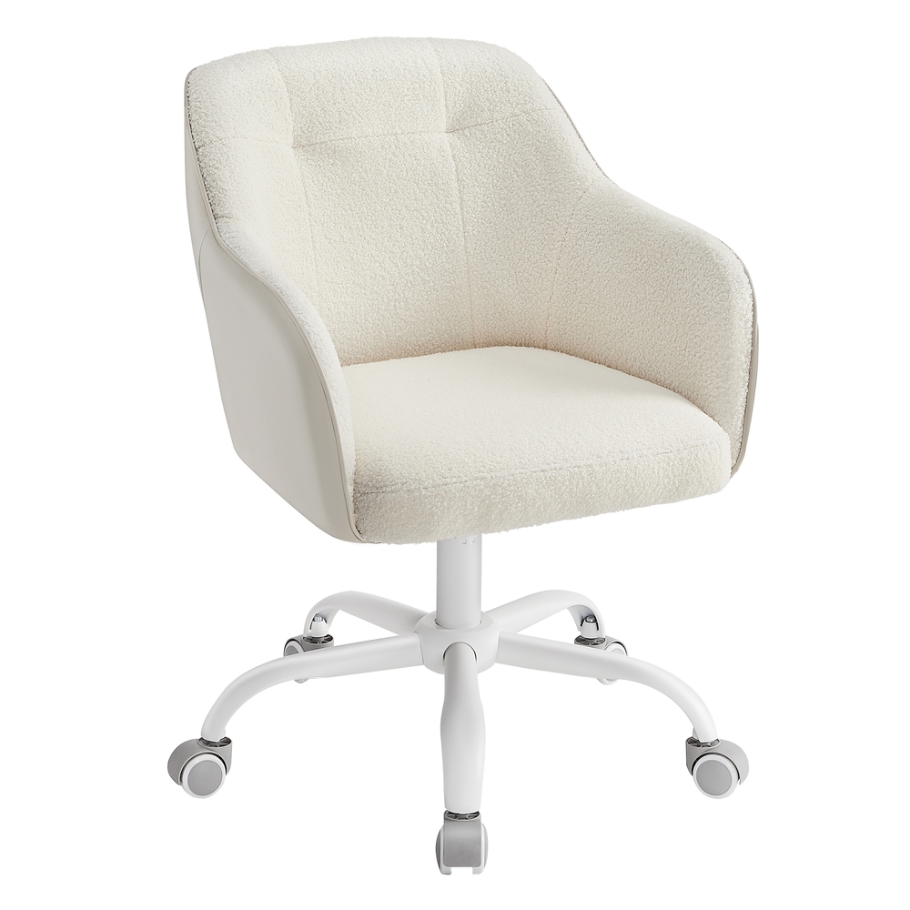 Swivel Desk Chair with Adjustable Height Cappuccino Beige