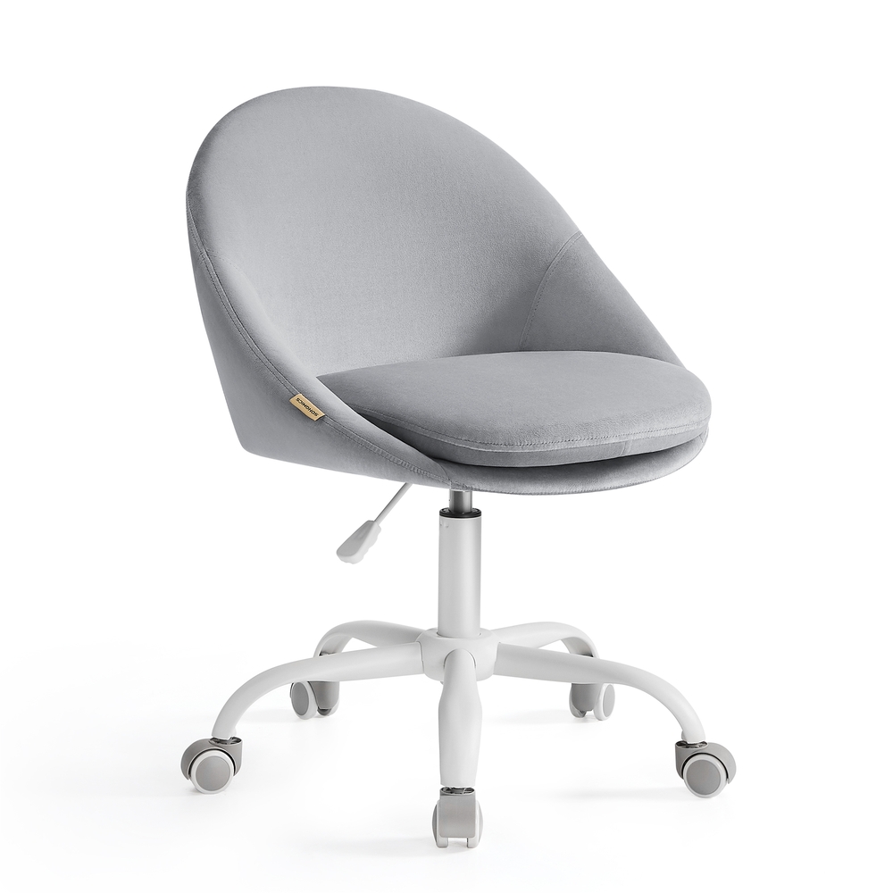 Velvet Swivel Chair with Foam Padding Dove Grey