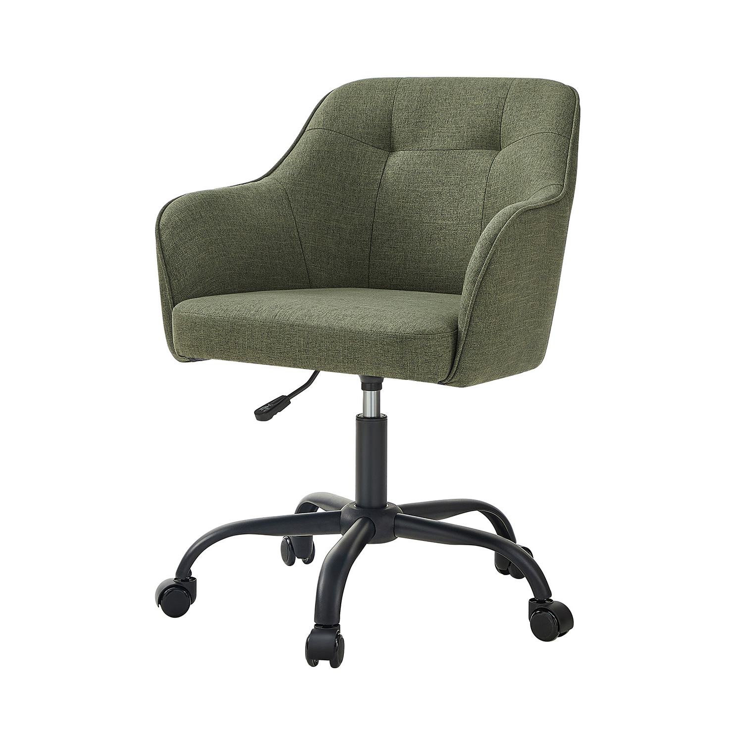 Desk Chair with Armrests, Loads 110 kg, for Home Office, Study, Bedroom, Adjustable Office Chair, Green