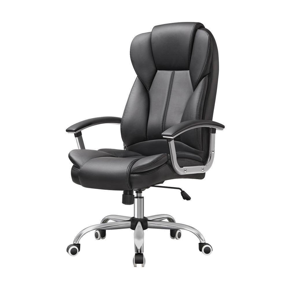 Executive Office Chair, Desk Chair, Gaming Chair with Armrests, Swivel Computer Chair, Home Office, Study, Black Executive Office Chair, Desk Chair, Gaming Chair with Armrests, Swivel Computer Chair, Home Office, Study, Black