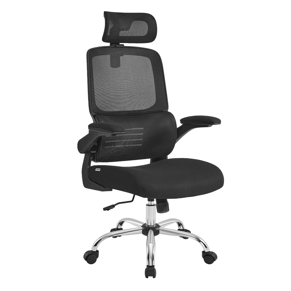 Ergonomic Office Chair with Foldable Armrests Ink Black Ergonomic Office Chair with Foldable Armrests Ink Black
