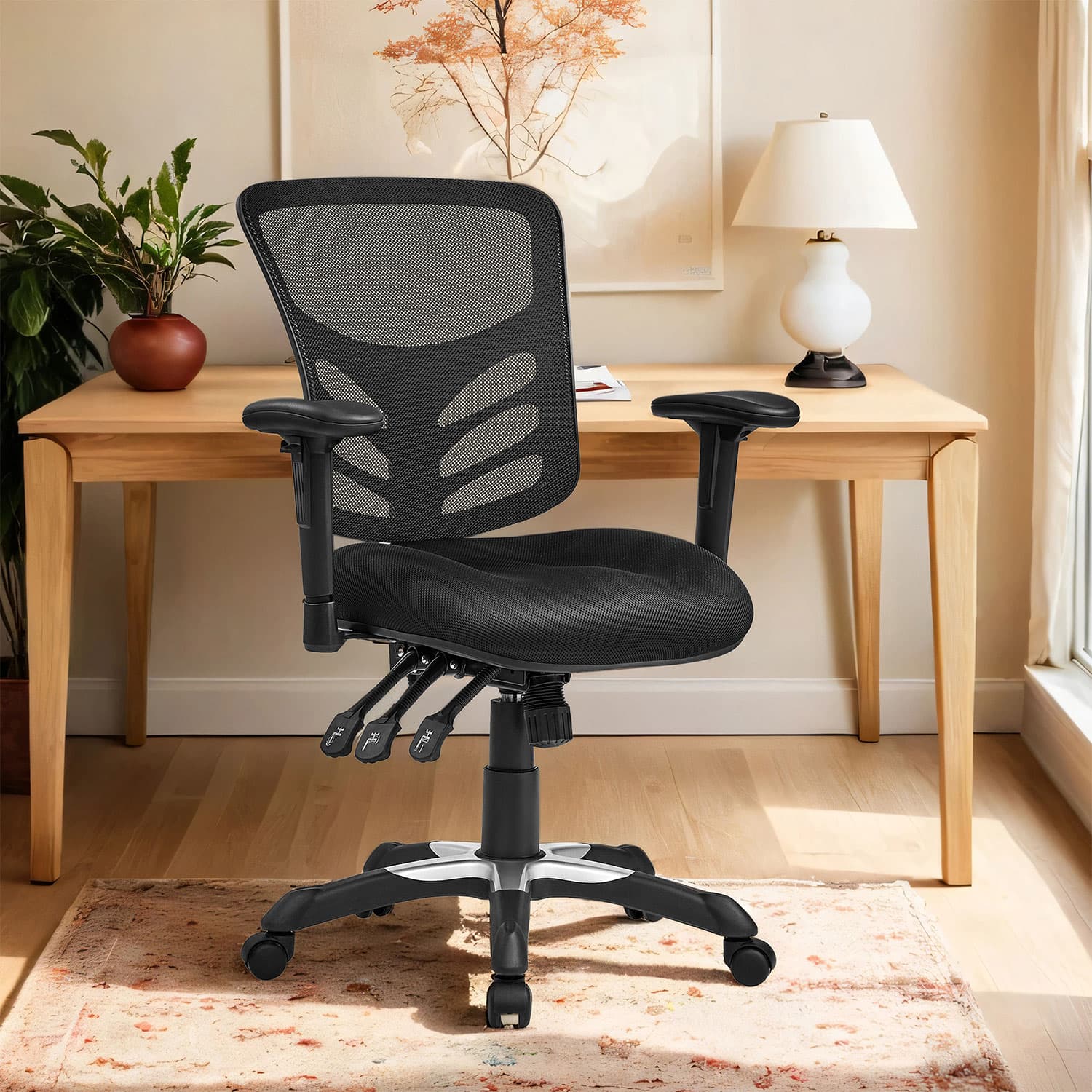 Ergonomic Office Desk Chair, 
Adjustable Computer Mesh Chair, Lumbar Support, Black