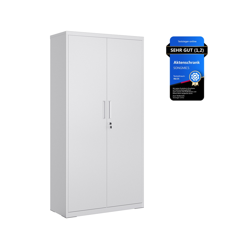 Multi-Purpose 5-Tier Steel Cupboard with Adjustable Shelves Grey