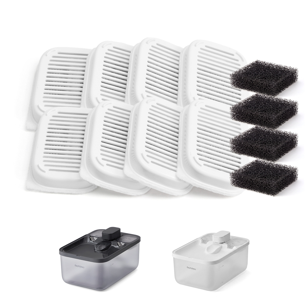 Quiet Cat Water Fountain with Four Layer Filter Cloud White Quiet Cat Water Fountain with Four Layer Filter Cloud White