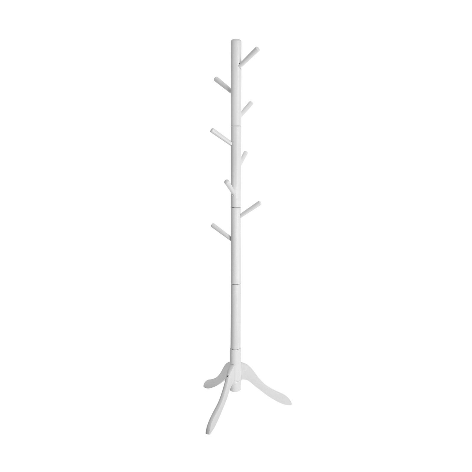 White Freestanding Coat Stand for Bedroom & Entryway VASAGLE