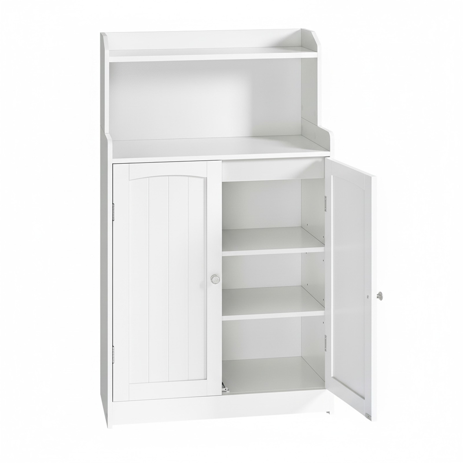 100 cm Tall Bathroom Floor Cabinet, Bathroom Storage Cabinet with 2 Doors, 2 Adjustable Shelves 100 cm Tall Bathroom Floor Cabinet, Bathroom Storage Cabinet with 2 Doors, 2 Adjustable Shelves