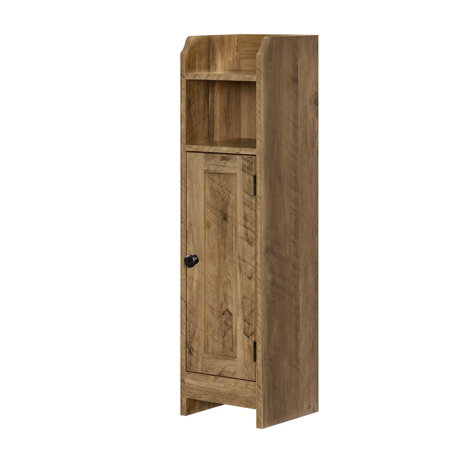 Small Bathroom Storage Corner Floor Cabinet with Door and Shelves, Narrow Bathroom Toilet Paper Storage Cabinet