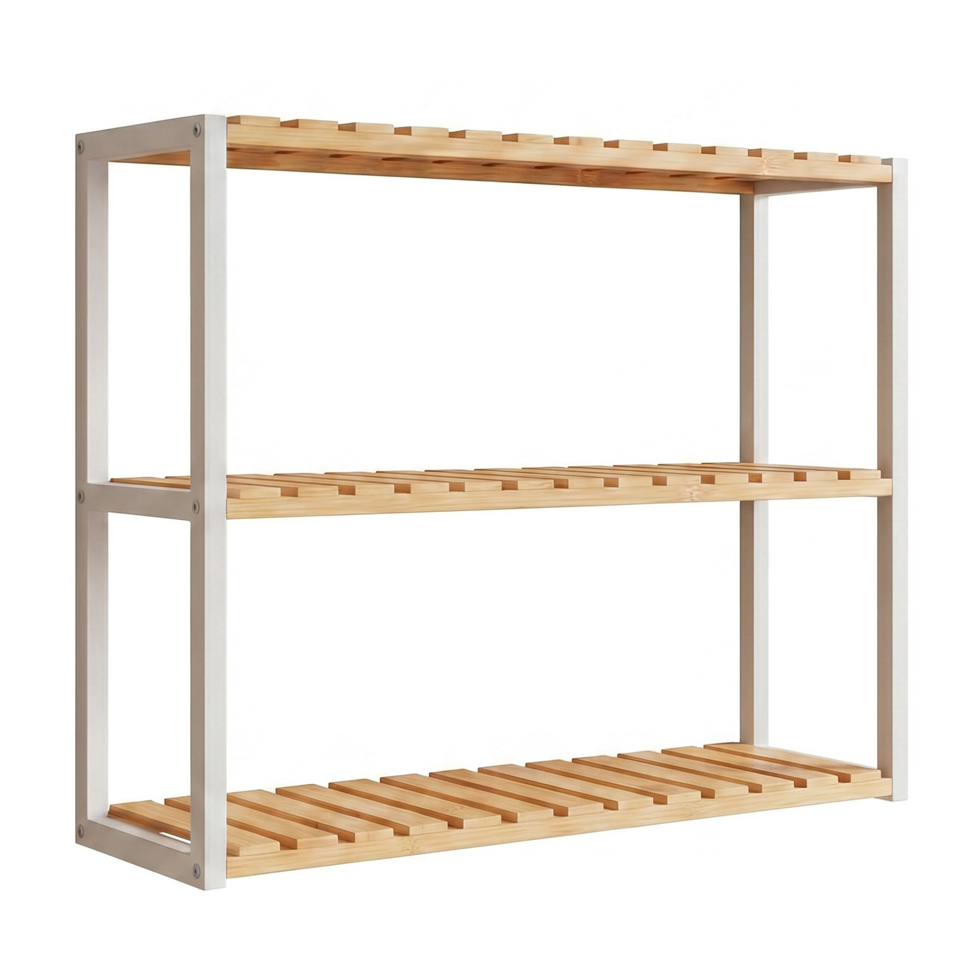 Bamboo Shelving Unit, Bamboo Bathroom Shelf, Wall-Mounted or Free Standing Bamboo Shelving Unit, Bamboo Bathroom Shelf, Wall-Mounted or Free Standing