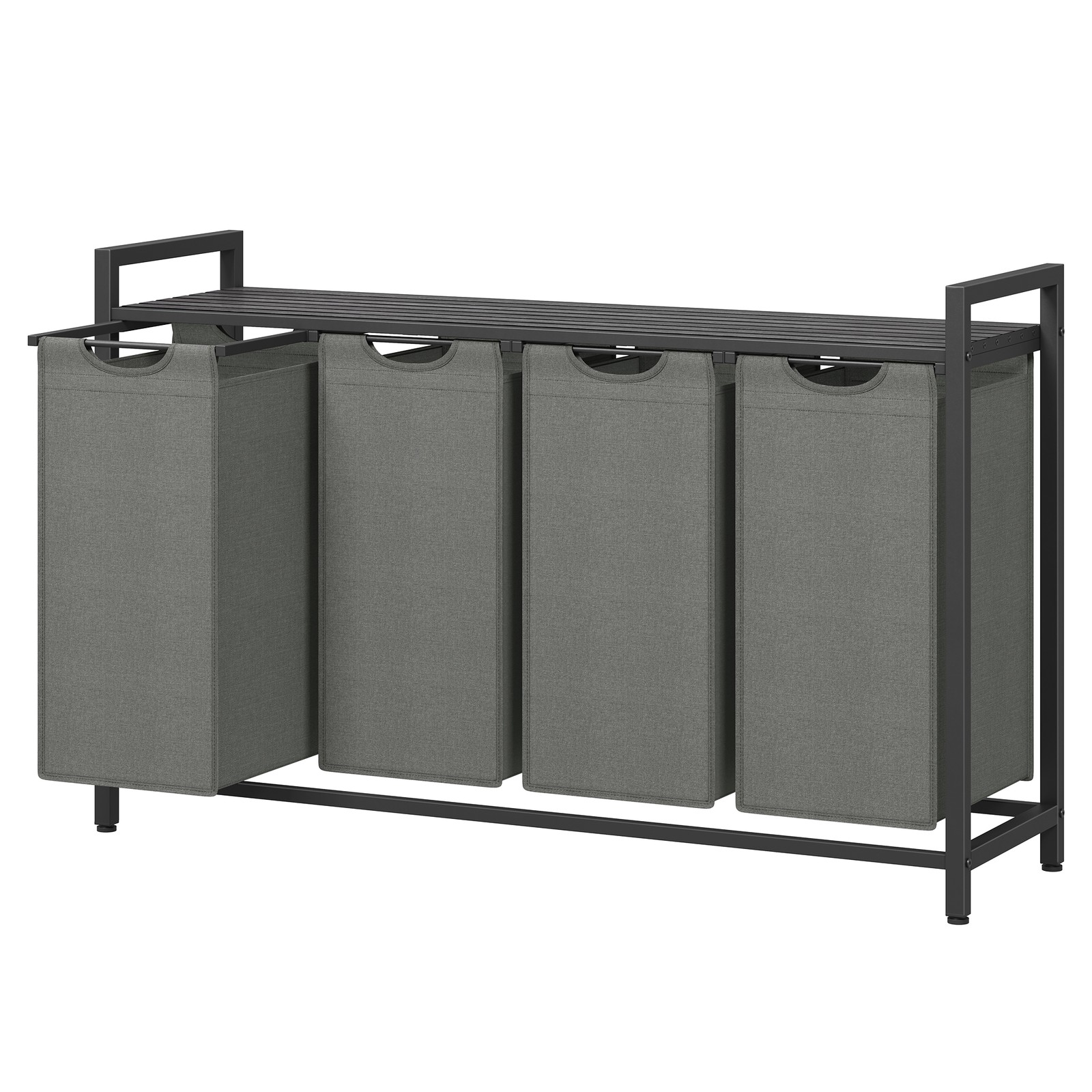 Laundry Hamper, Laundry Basket, Laundry Sorter with 4 Pull-Out and Removable Bags