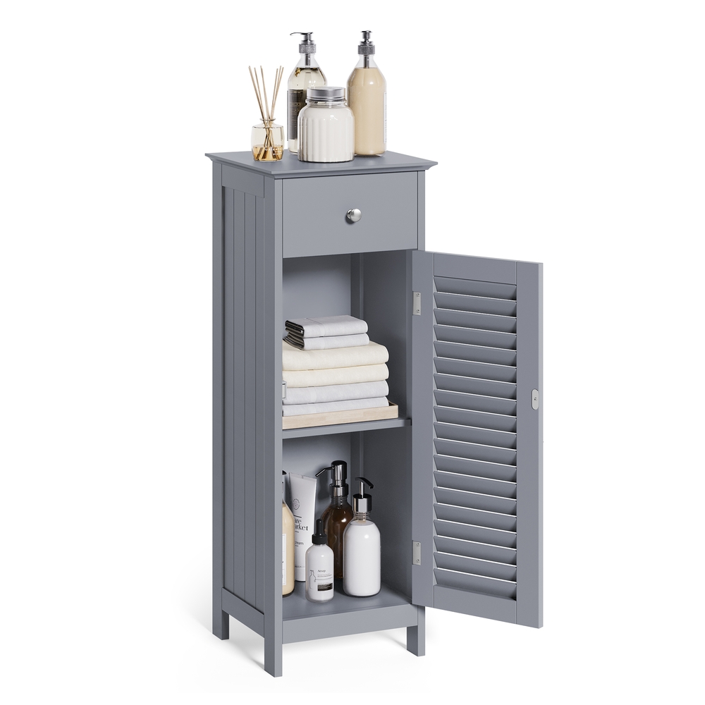Bathroom Storage Cabinet with Drawer and Door Dove Grey