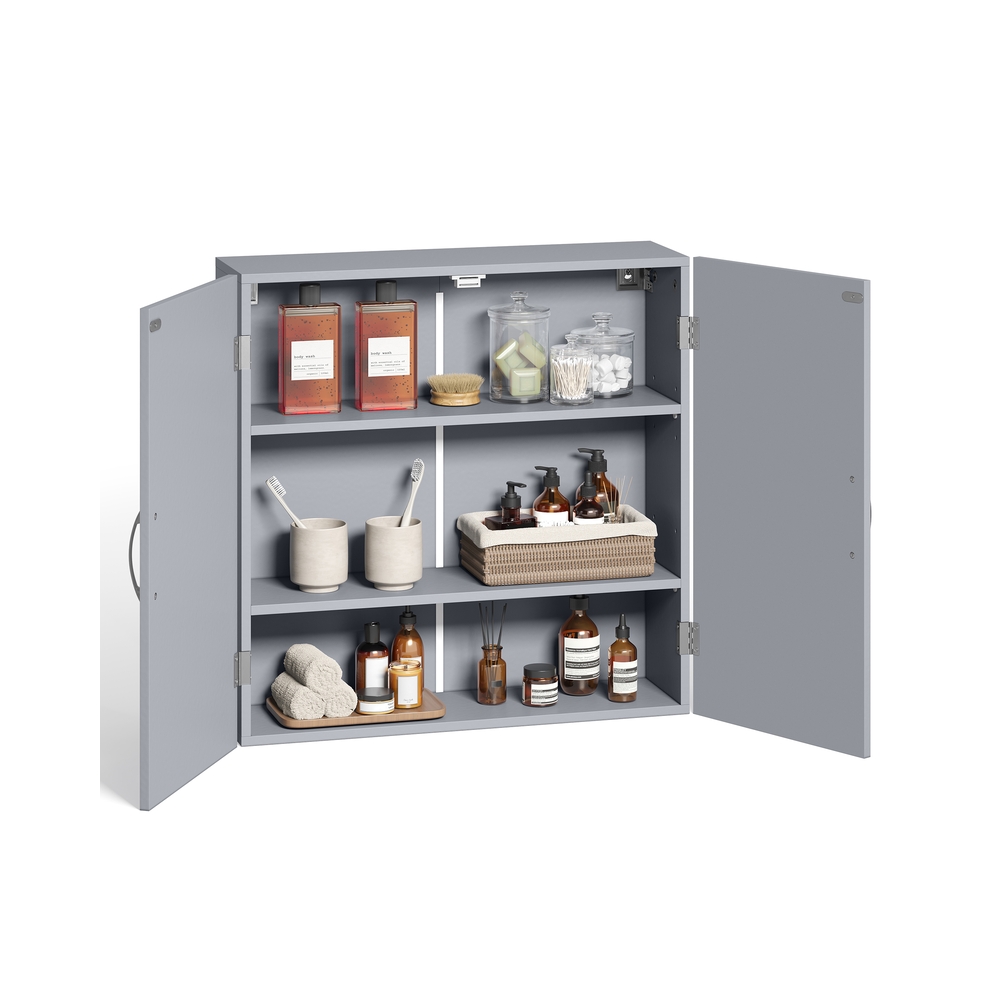 Wall-Mounted Bathroom Cabinet with Shelves Dove Grey