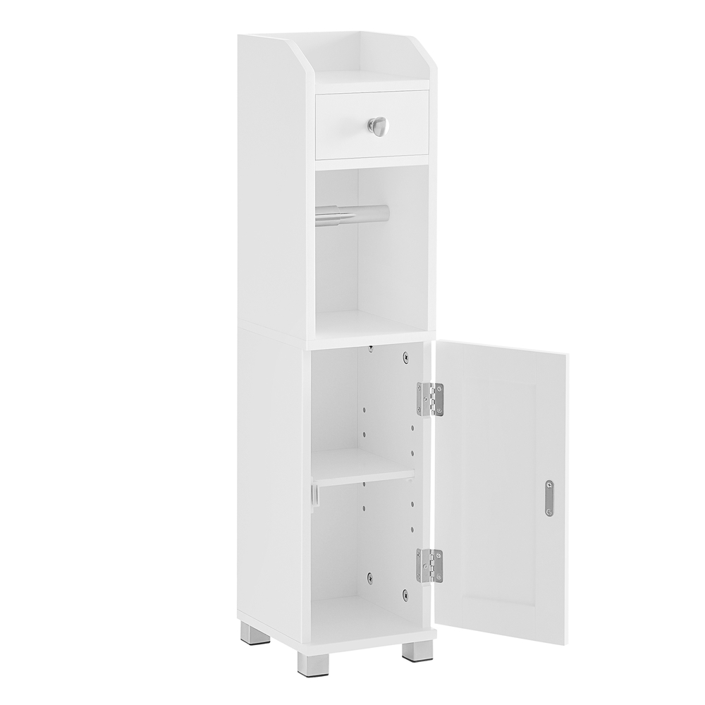 Small Bathroom Storage Cabinet with Toilet Paper Holder