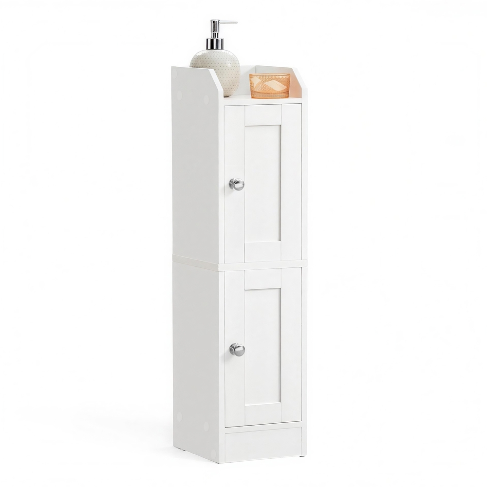 Bathroom Floor Storage Cabinet with Door and Shelves,White Bathroom Floor Storage Cabinet with Door and Shelves,White