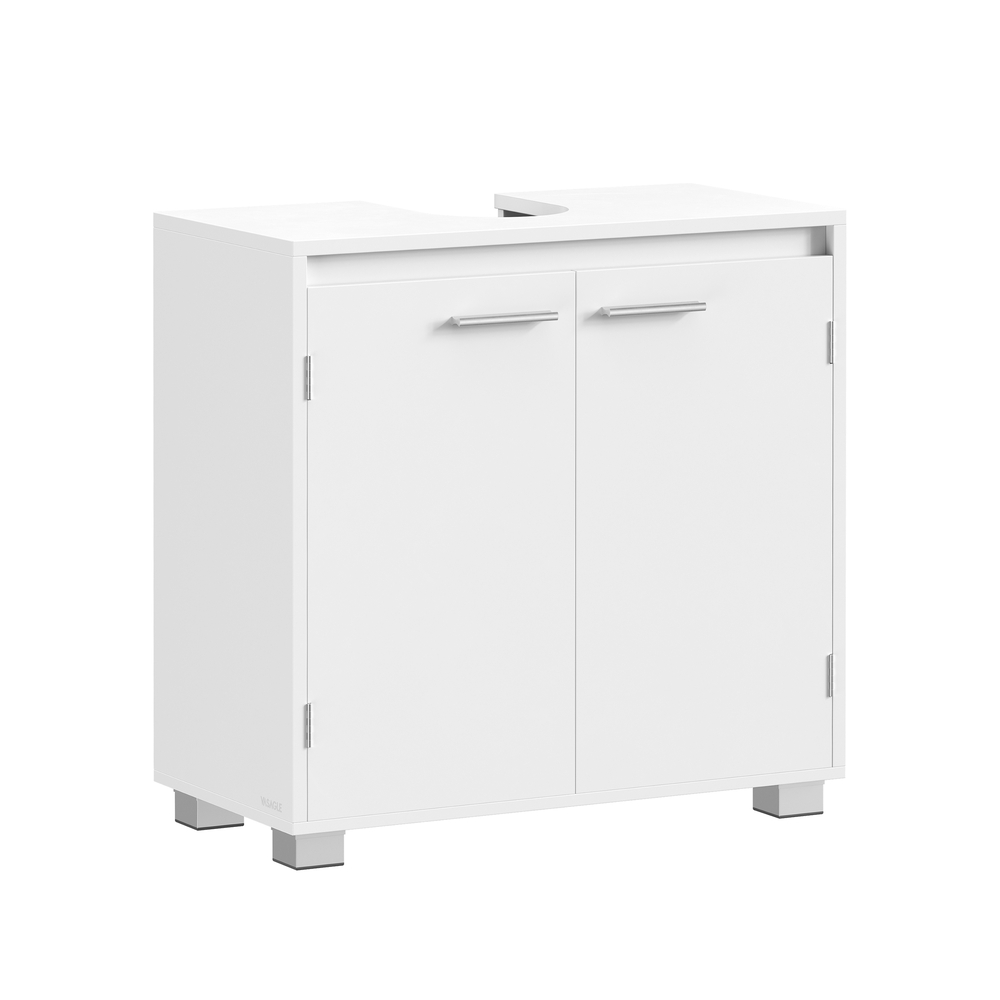 Under Sink Bathroom Cabinet 2 Compartments  30 x 60 x 60 cm Cloud White