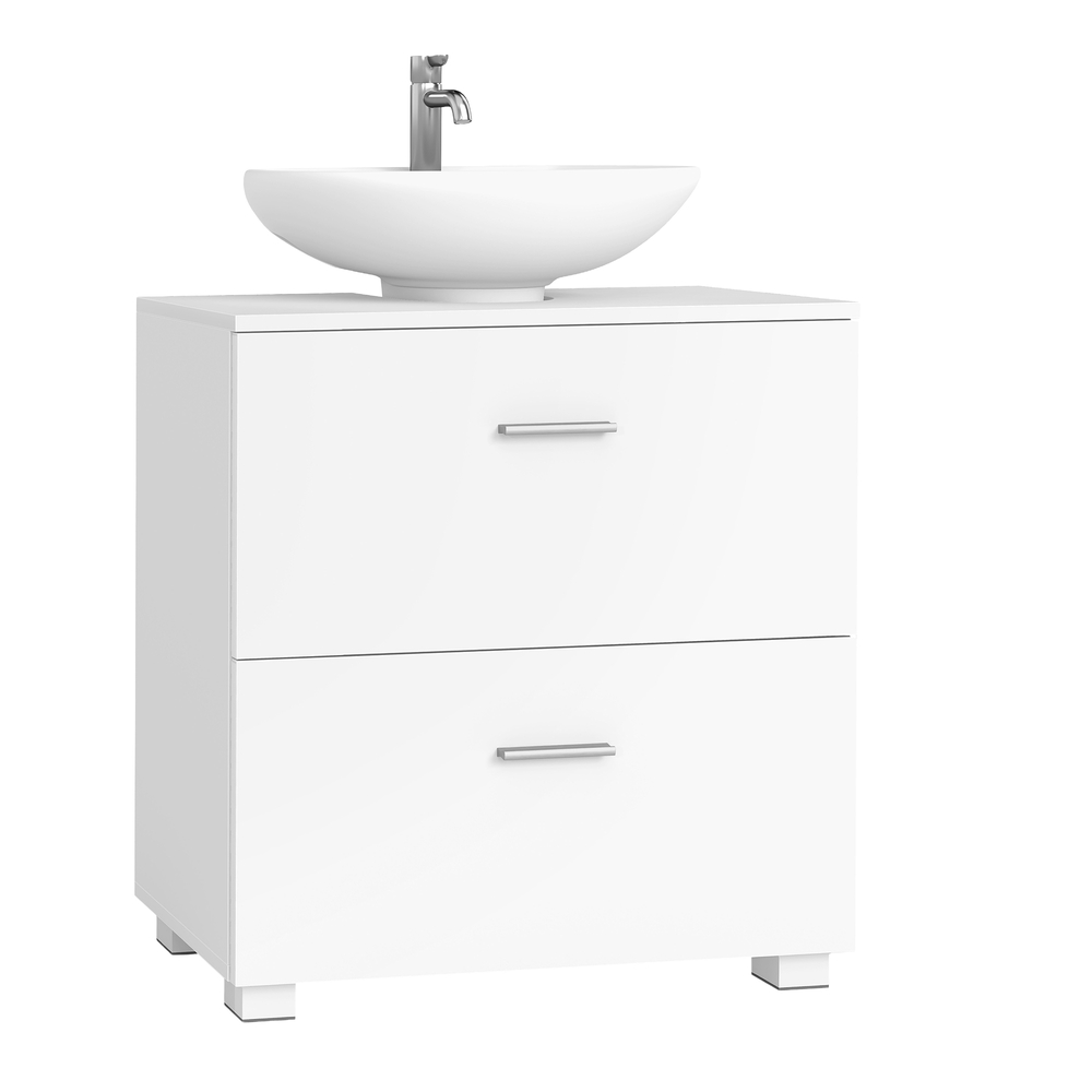 CUSTOS Collection Under Sink Bathroom Cabinet 2 Drawers  30 x 60 x 63.8 cm Cloud White