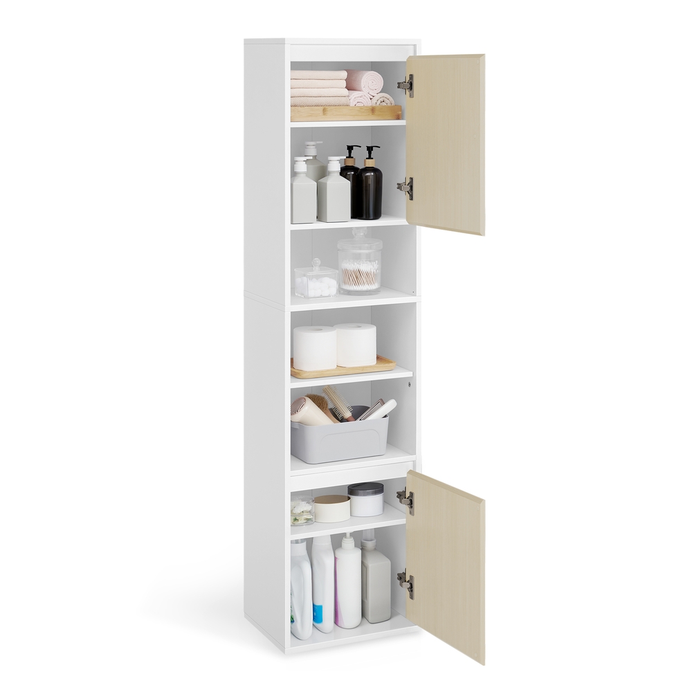 Bathroom Cabinet Wall-Mounted Cloud White and Natural Beige Bathroom Cabinet Wall-Mounted Cloud White and Natural Beige