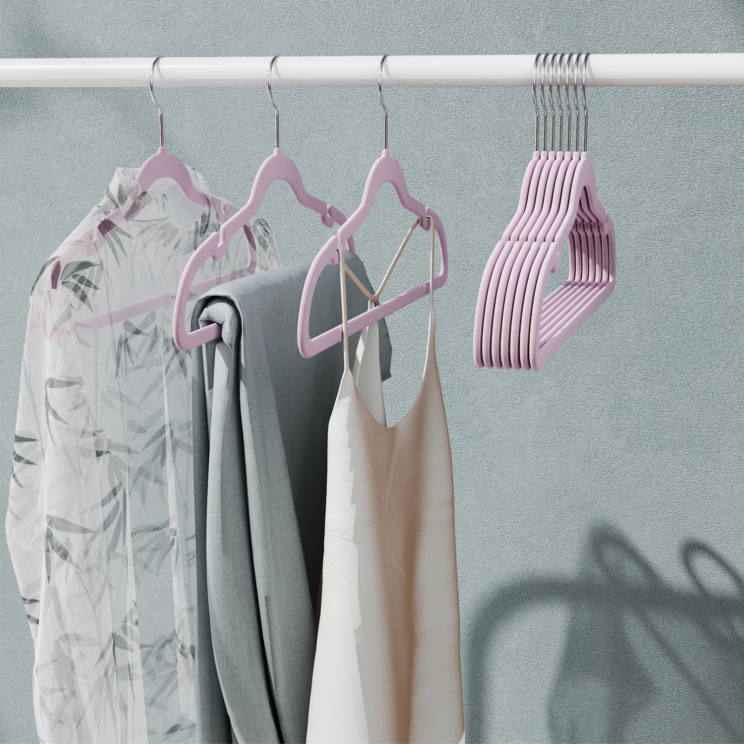Velvet Hangers 50 Pack, Non-Slip Clothes Hangers, Suit Hangers with Shoulder Notches Velvet Hangers 50 Pack, Non-Slip Clothes Hangers, Suit Hangers with Shoulder Notches