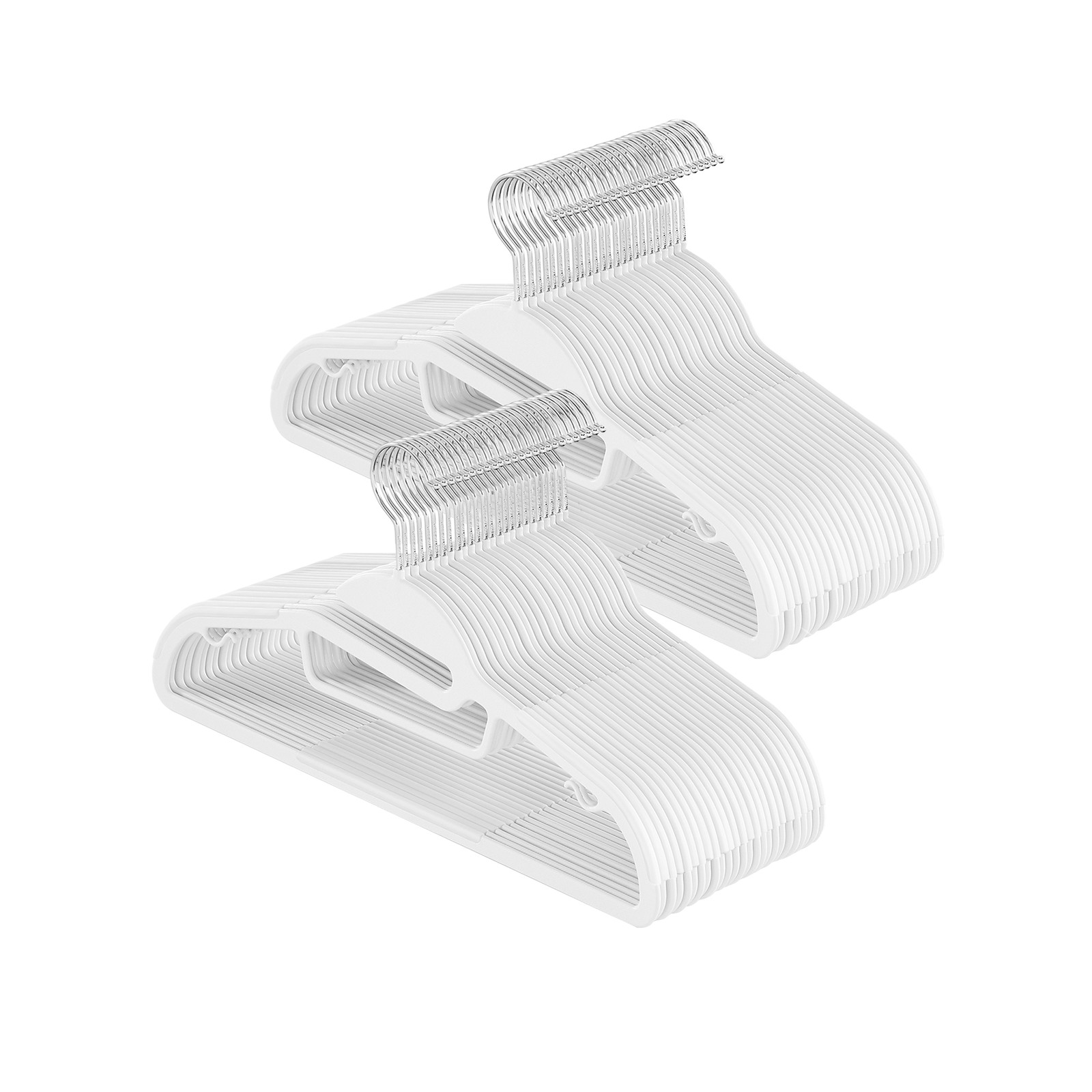 50 Pack Coat Hangers, Heavy-Duty Plastic Suit Hangers 50 Pack Coat Hangers, Heavy-Duty Plastic Suit Hangers