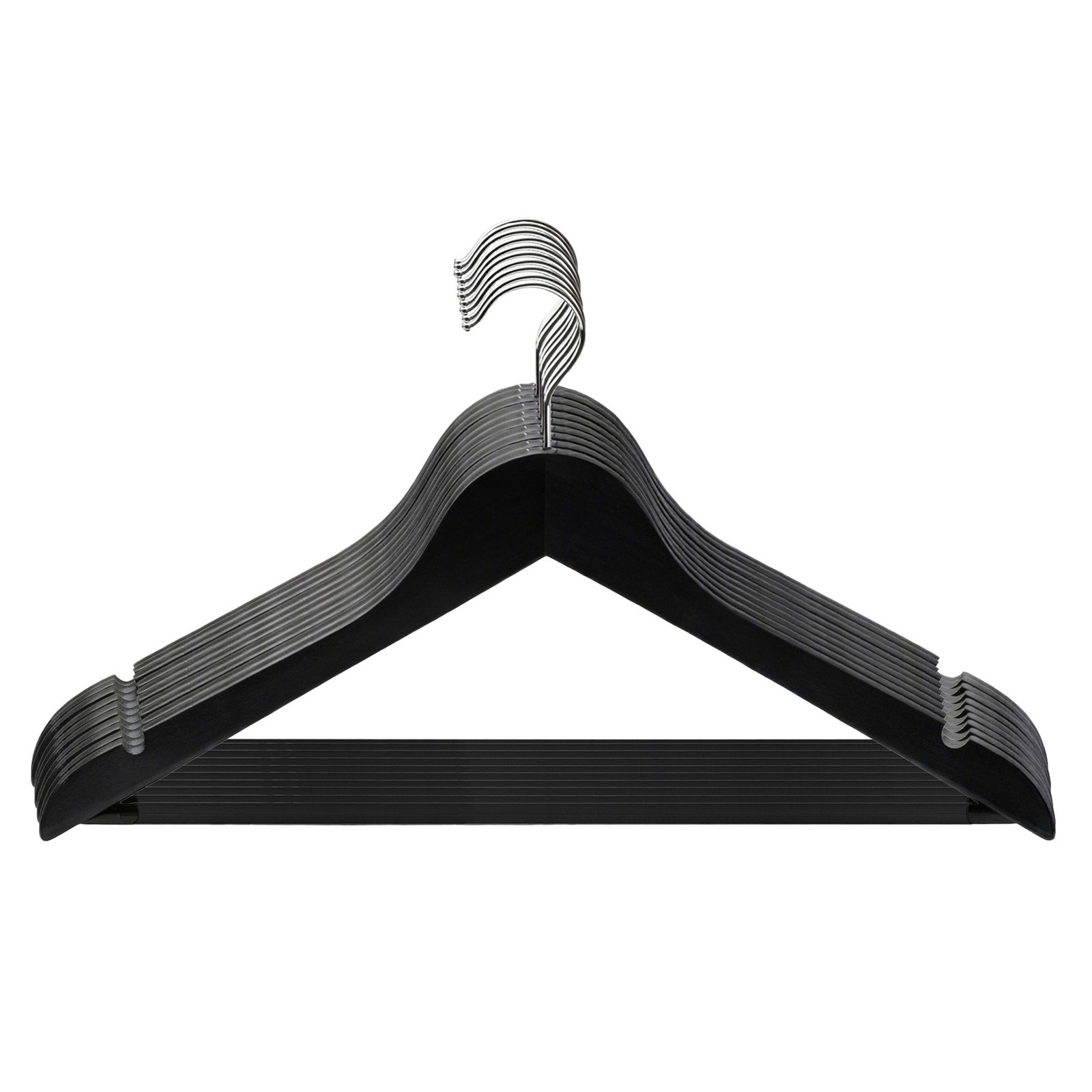 Wooden Hangers, Set of 10, Solid Wood Coat Hangers, Notches