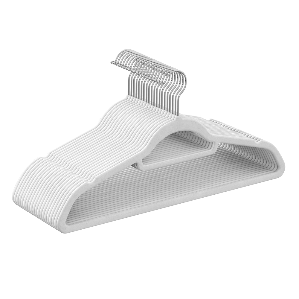 50-Pack Non-Slip Velvet Coat Hangers