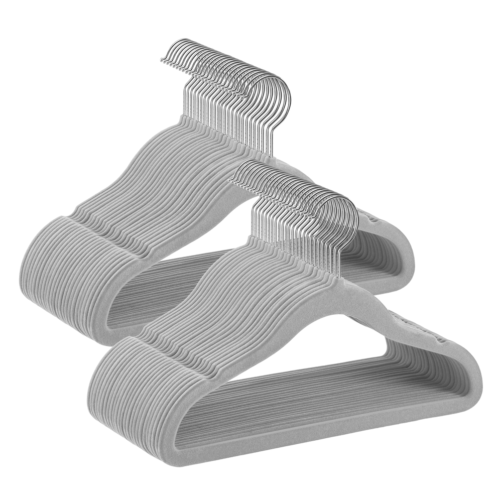 Pack of 50 Velvet Baby Hangers Dove Grey