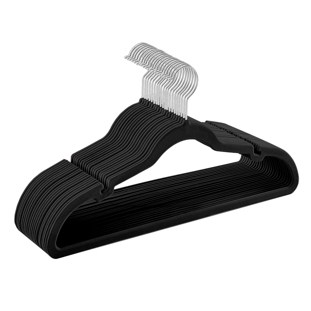 20-Pack Velvet Hangers Ink Black