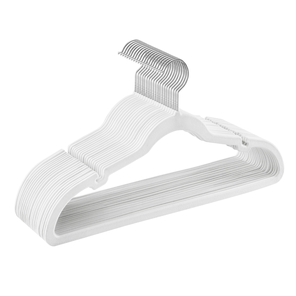 20-Pack Velvet Hangers Cloud White