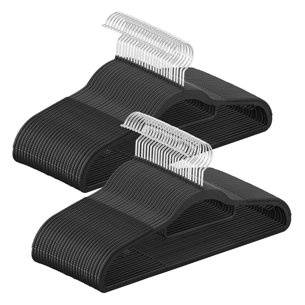 Pack of 50 Plastic Hangers Black