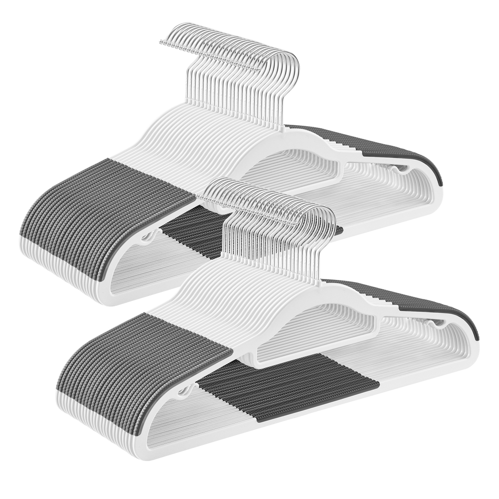Pack of 50 Plastic Coat Hangers with 360° Swivel Hook
