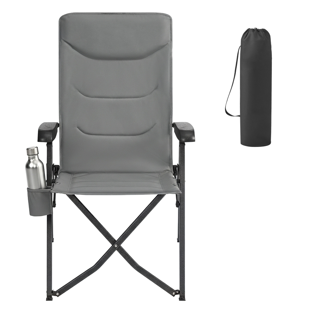 Folding Camping Chair with 95°–150° Reclining High Backrest, Swivel Cup Holder and Carry Bag with Strap Folding Camping Chair with 95°–150° Reclining High Backrest, Swivel Cup Holder and Carry Bag with Strap