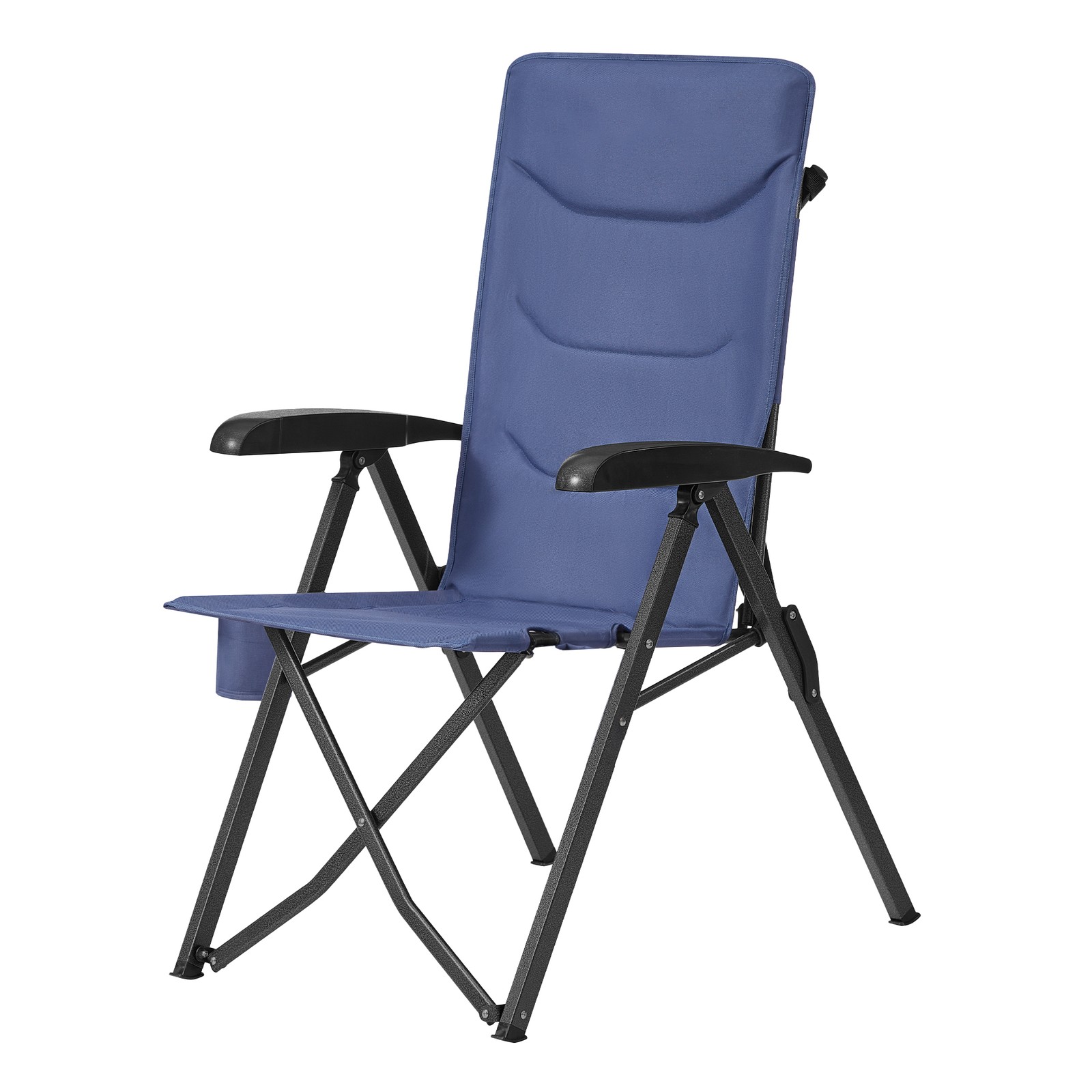 Folding Recliner Chair, Adjustable 95°-150° High Back Camping Chair with Cup Holder Folding Recliner Chair, Adjustable 95°-150° High Back Camping Chair with Cup Holder