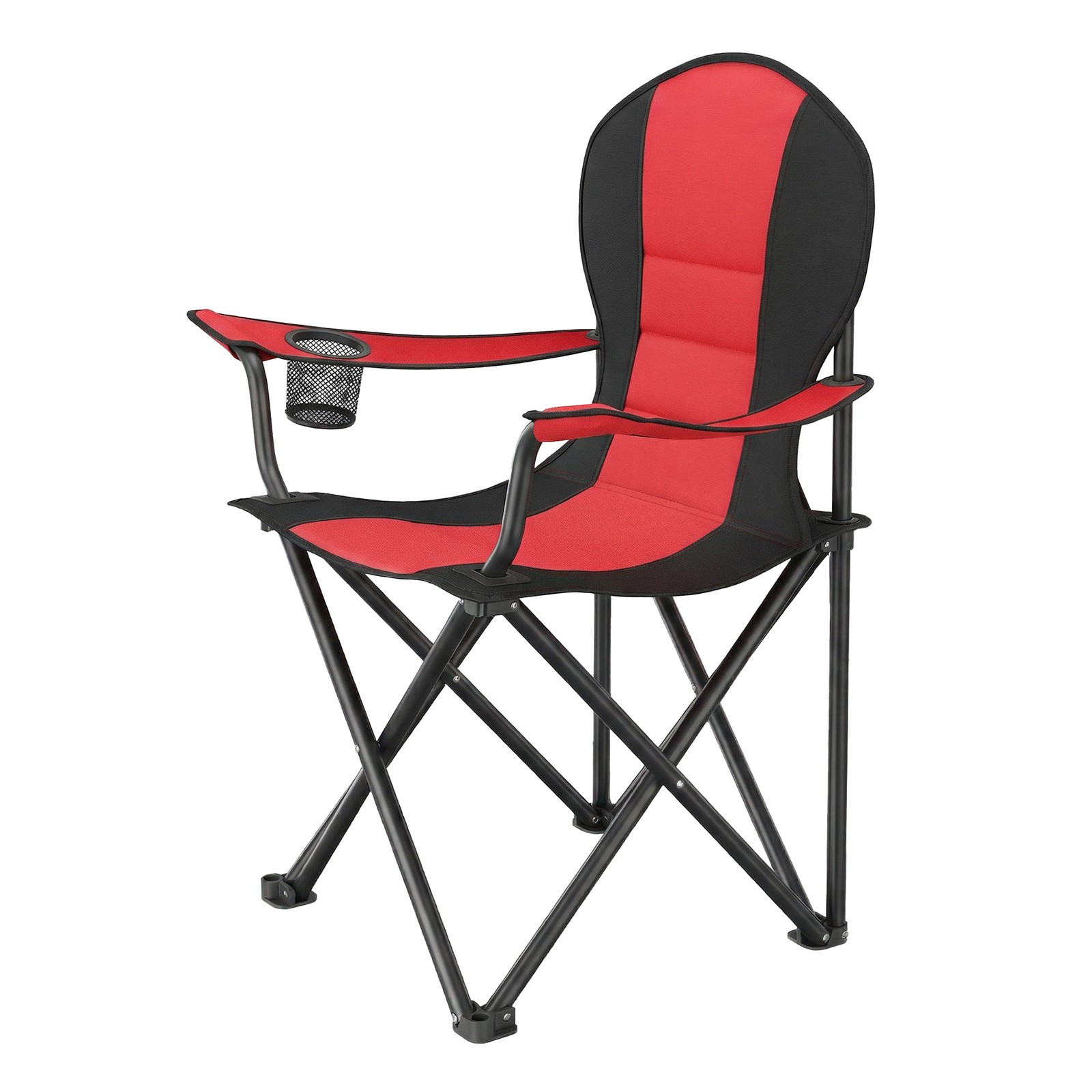 Camping Chair, Folding Outdoor Chair with Padded Seat, Cup Holder Camping Chair, Folding Outdoor Chair with Padded Seat, Cup Holder