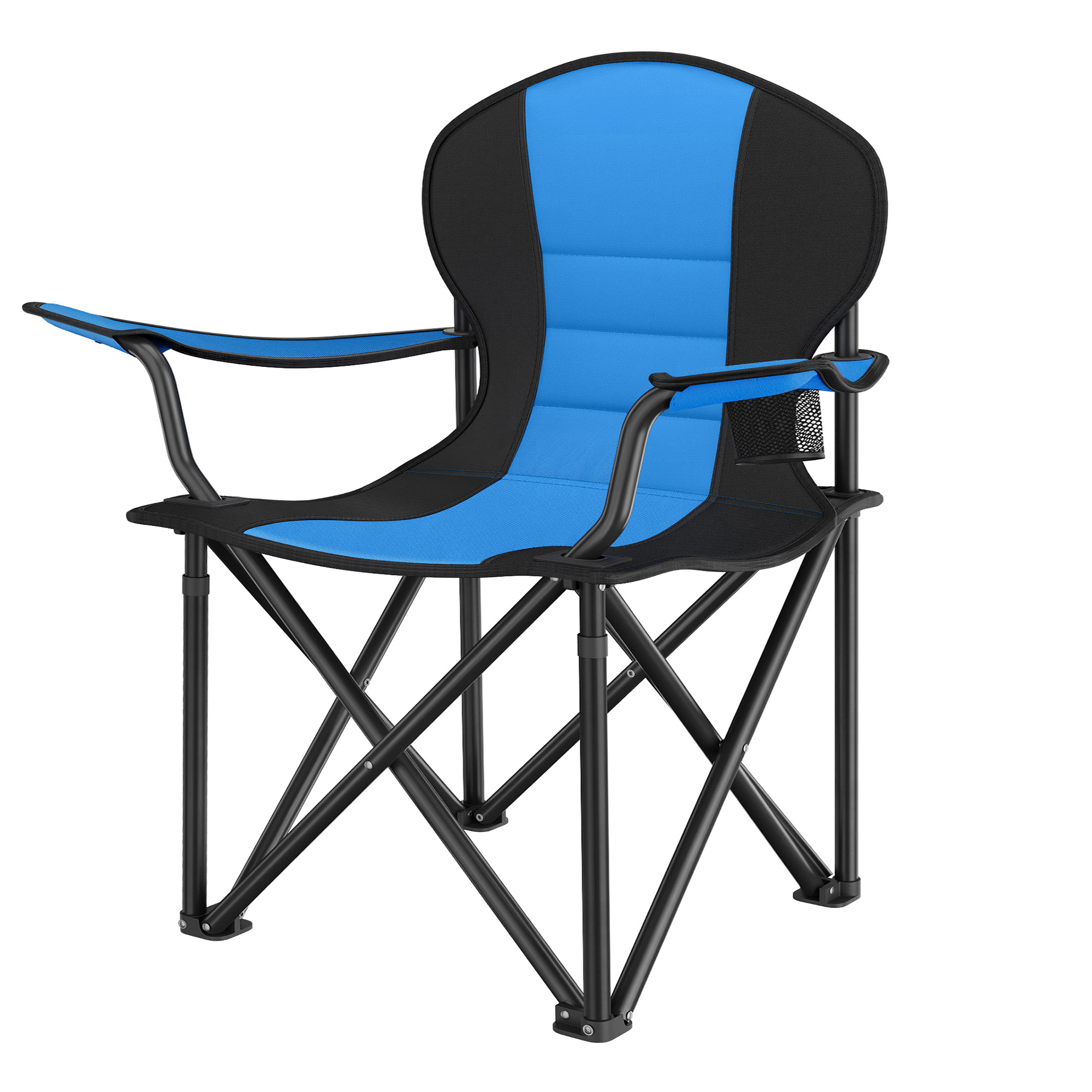 Camping Chair, Folding Outdoor Chair with Padded Seat, Cup Holder Camping Chair, Folding Outdoor Chair with Padded Seat, Cup Holder