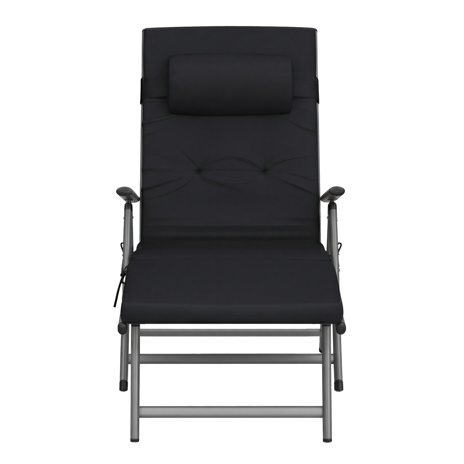 Folding Sun Lounger with 6 cm Thick Mattress, Garden Chair, Aluminium Structure Folding Sun Lounger with 6 cm Thick Mattress, Garden Chair, Aluminium Structure