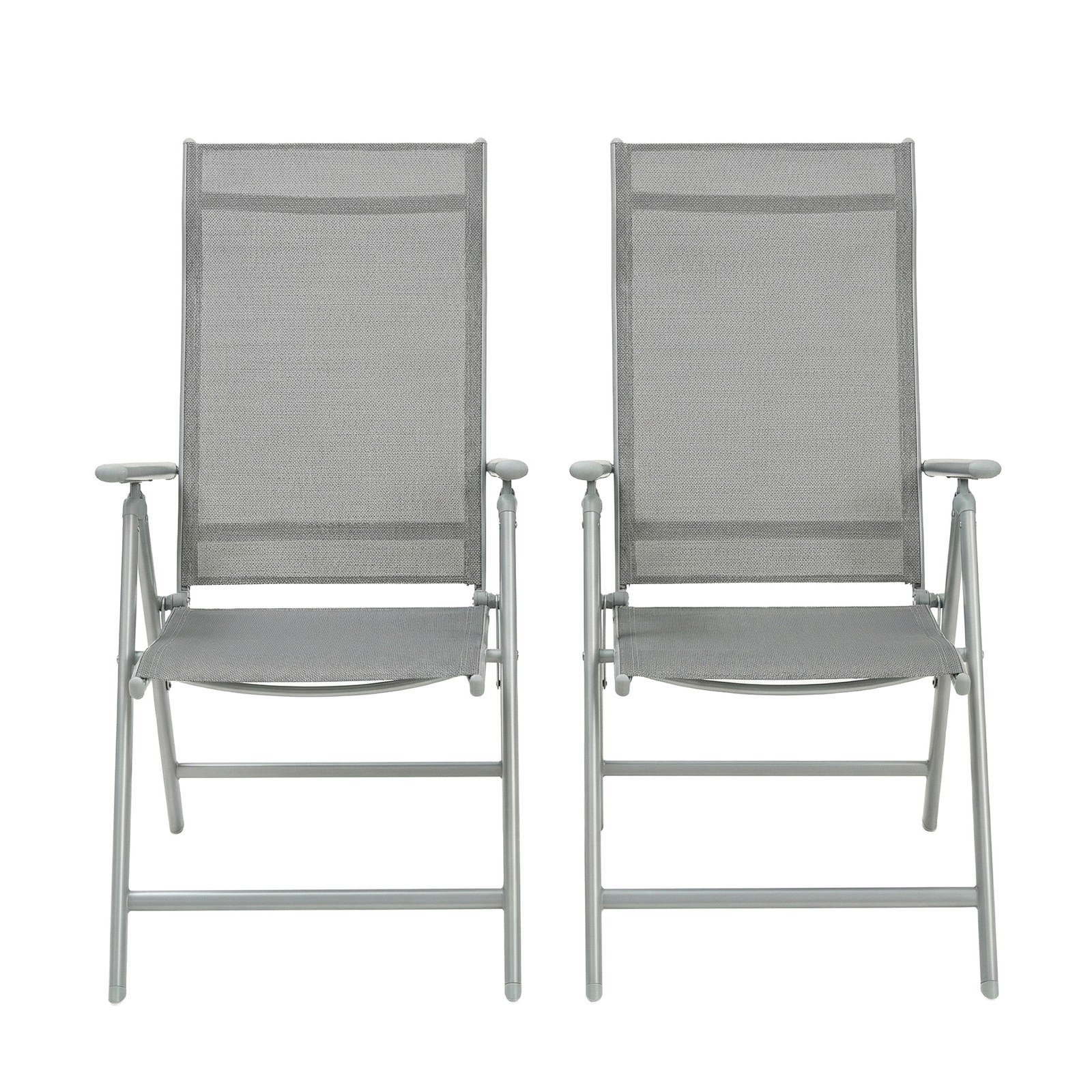 Reclining Deck Chair, Adjustable Foldable Sun Bed with Removable Pillow