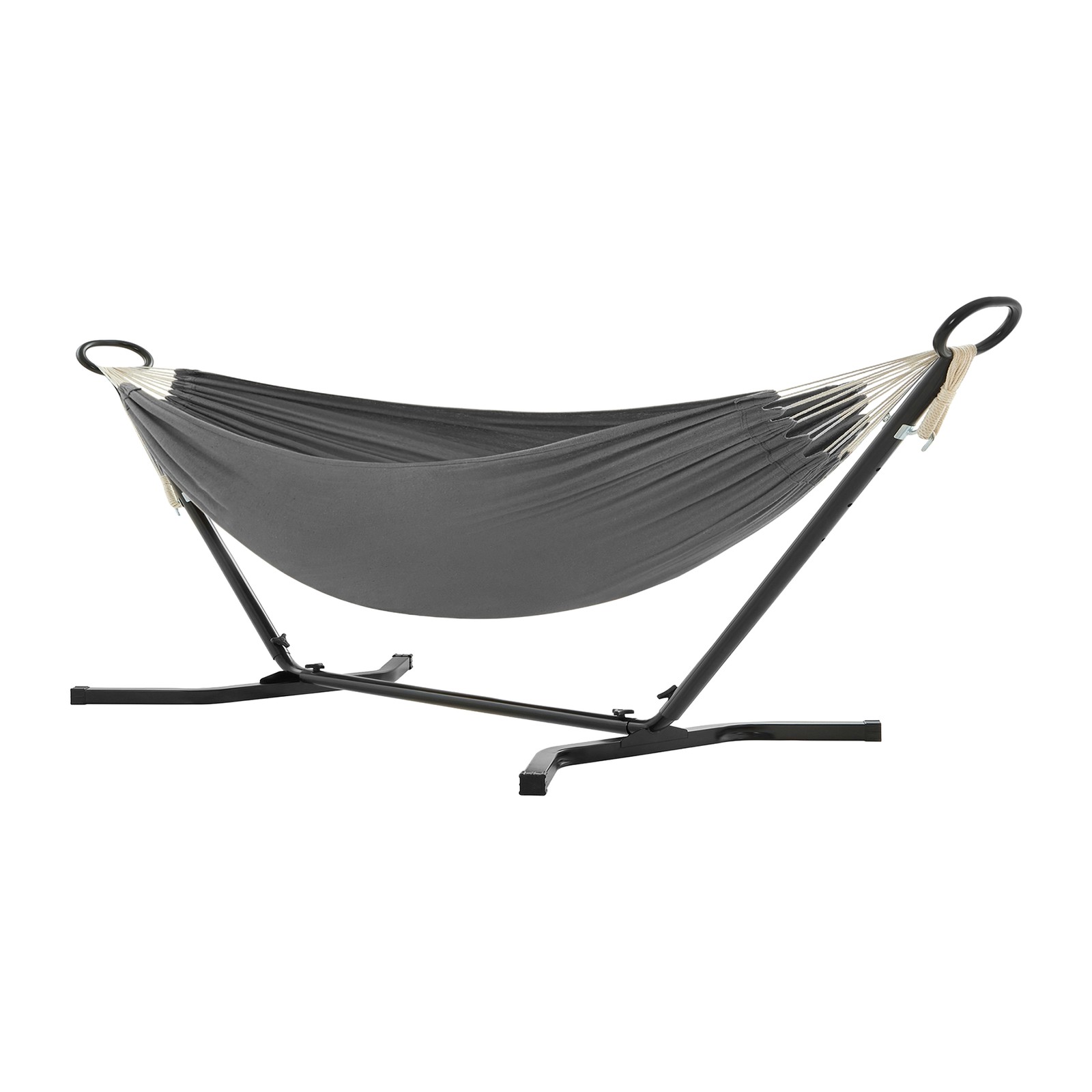 Double Hammock with Stand, 529 lb Load Capacity, for Patio Garden Garden
