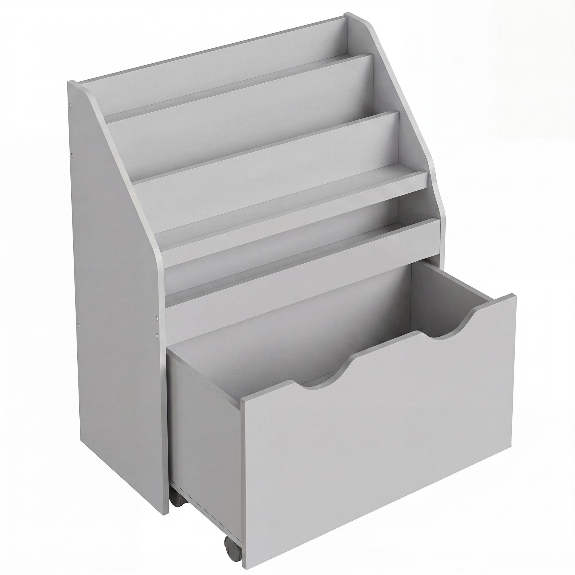 Toy Storage Rack, Kids Bookshelf and Toy Organiser with 3 Shelves, for Children’s Room and Playroom