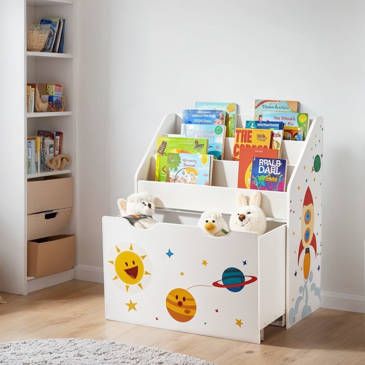 Toy Storage Rack, Kids Bookshelf and Toy Organiser with 3 Shelves, for Children’s Room and Playroom Toy Storage Rack, Kids Bookshelf and Toy Organiser with 3 Shelves, for Children’s Room and Playroom