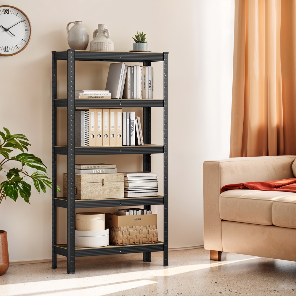 Garage Storage Shelving, 30 x 75 x 150 cm, Brown and Black