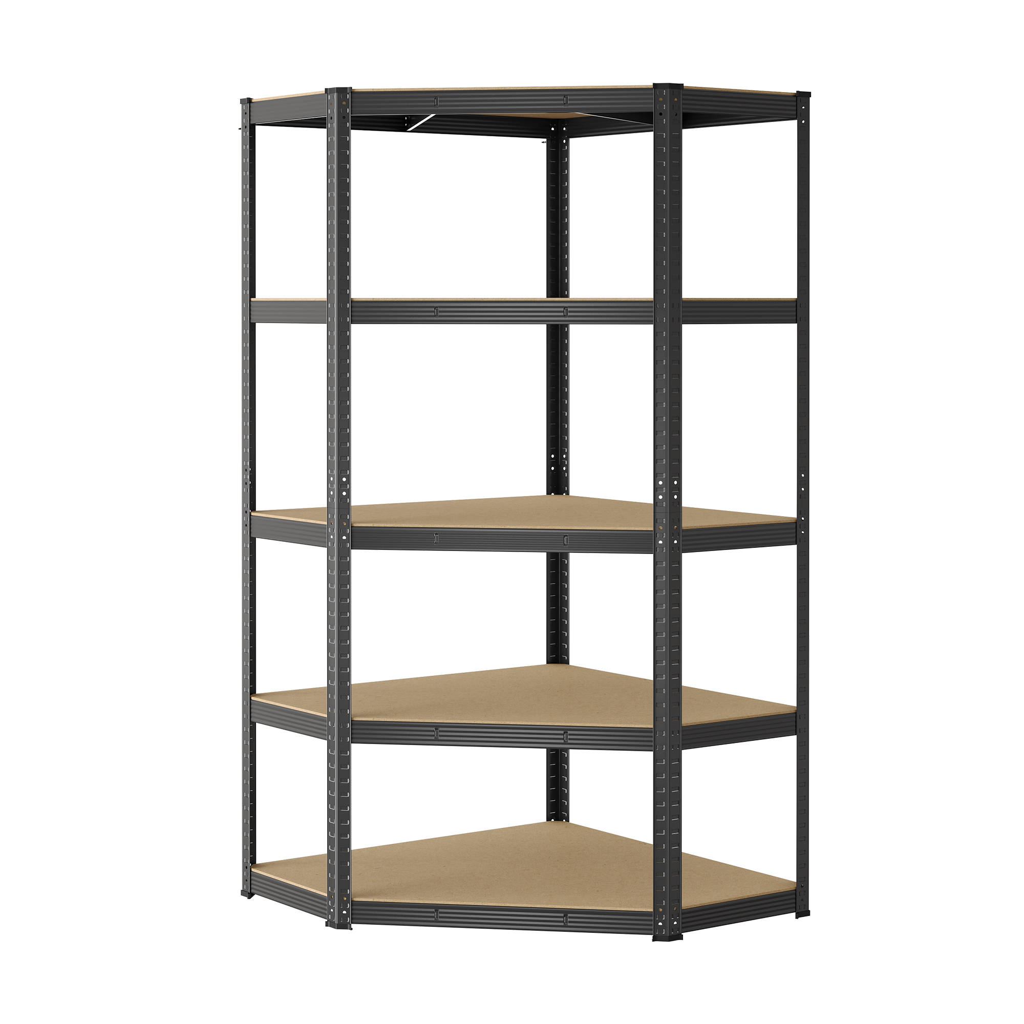 Corner Shelf 5-Tier, Garage Shelving, Heavy Duty Metal Shelving Unit