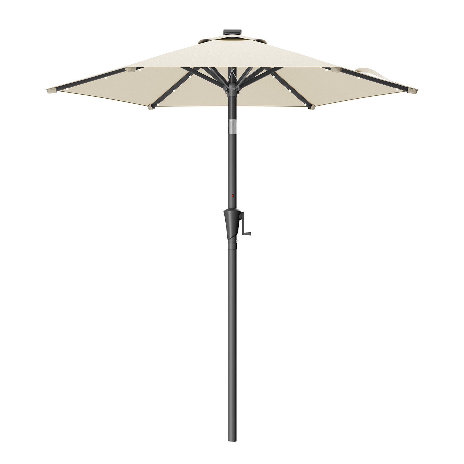 Outdoor Patio Umbrella, Solar LED Parasol with 30° Dual-Tilt Outdoor Patio Umbrella, Solar LED Parasol with 30° Dual-Tilt