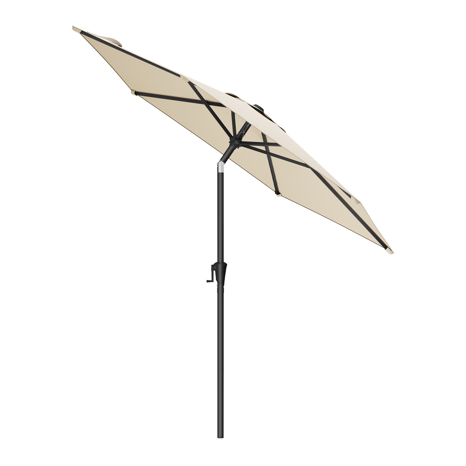 Outdoor Patio Sun Umbrella, 2.7 m Parasol with Crank Handle Outdoor Patio Sun Umbrella, 2.7 m Parasol with Crank Handle