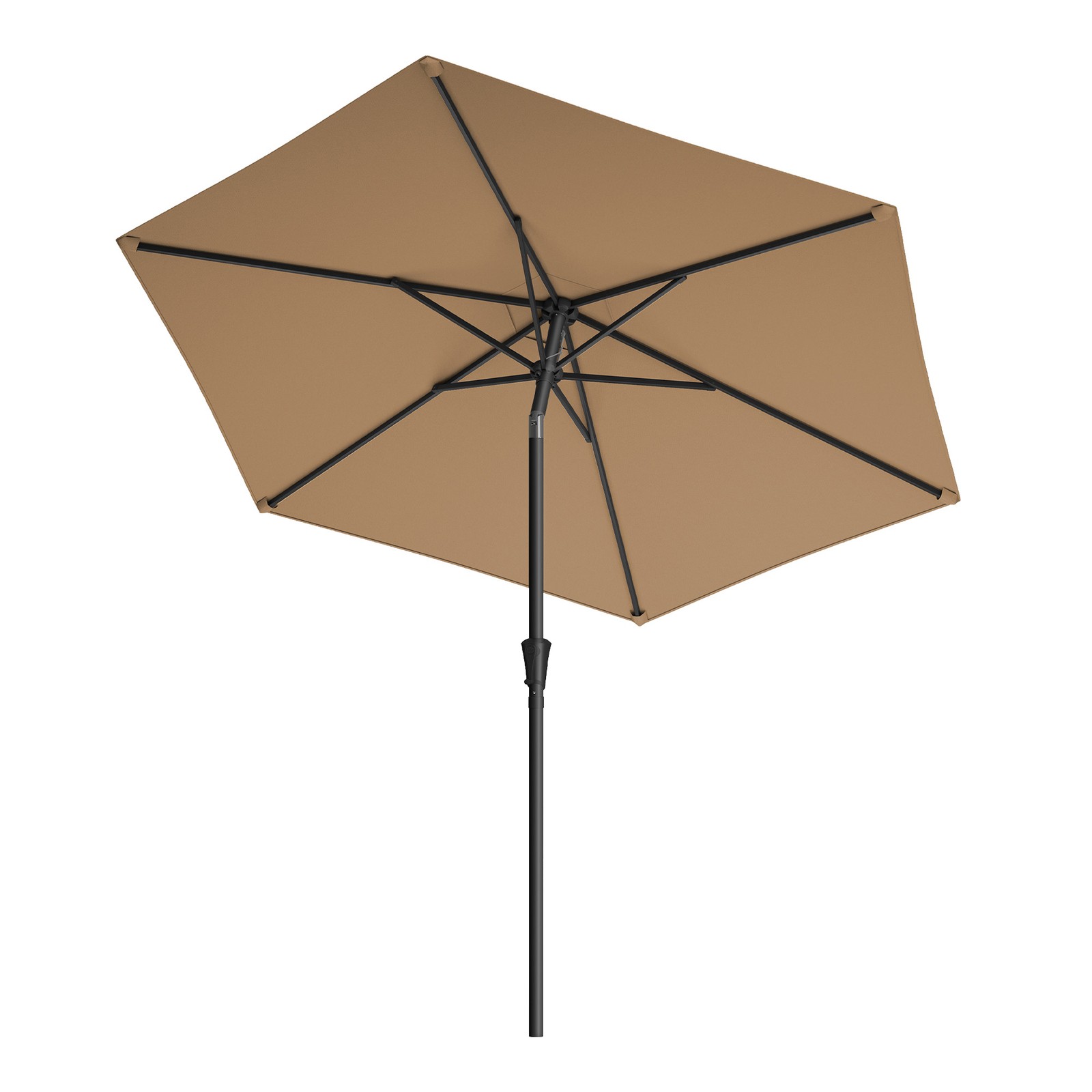Outdoor Sun Umbrella, Adjustable Parasol with 30° Tilt Outdoor Sun Umbrella, Adjustable Parasol with 30° Tilt