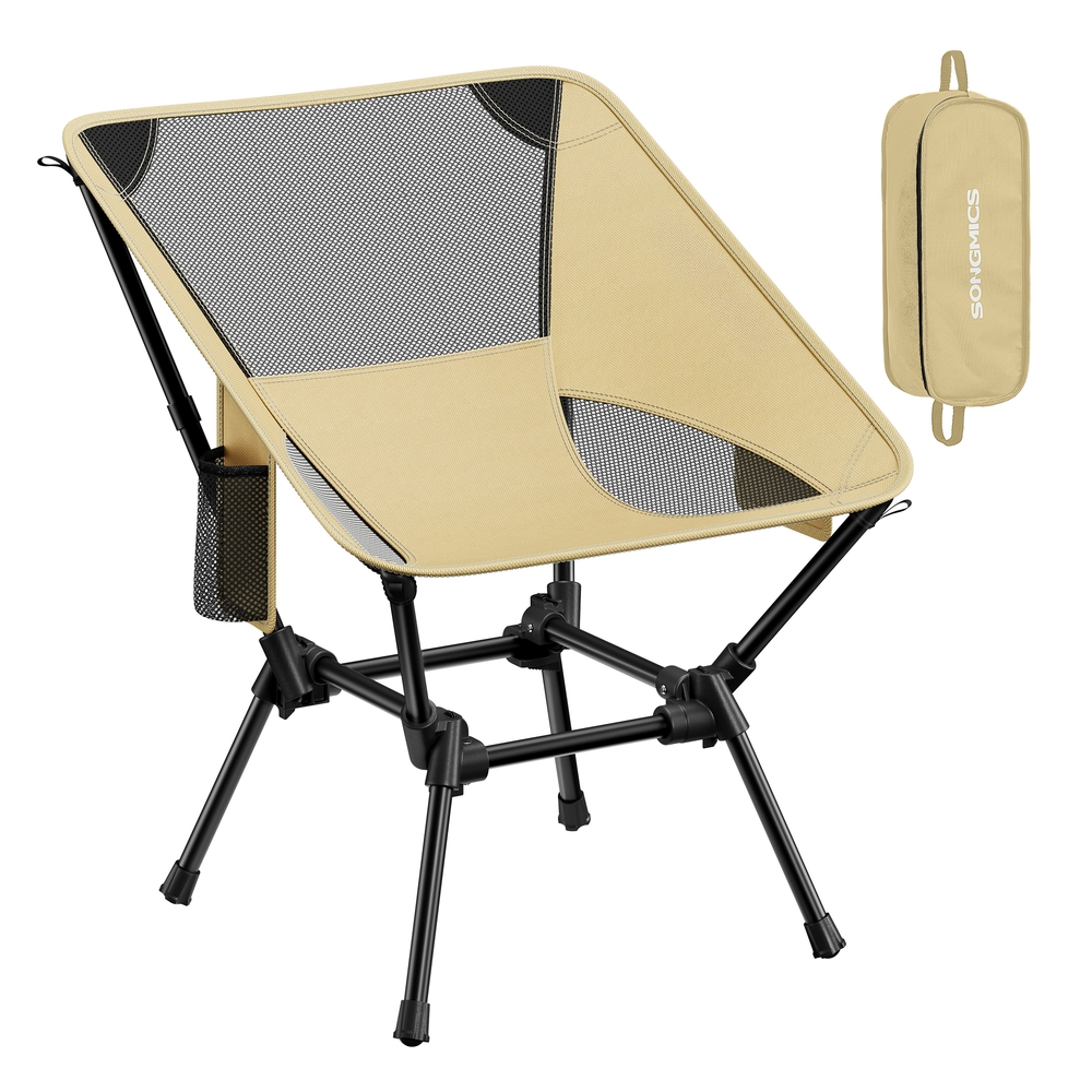 Camping Chair Supports 150 kg 2 Storage Pockets Brown Camping Chair Supports 150 kg 2 Storage Pockets Brown