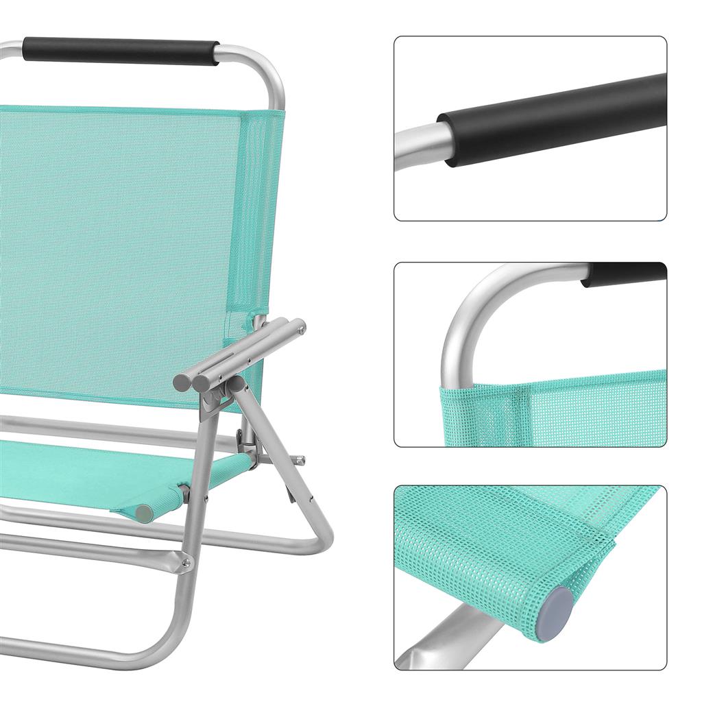 Folding Beach Chair With Armrests UKGCB065C01 5 