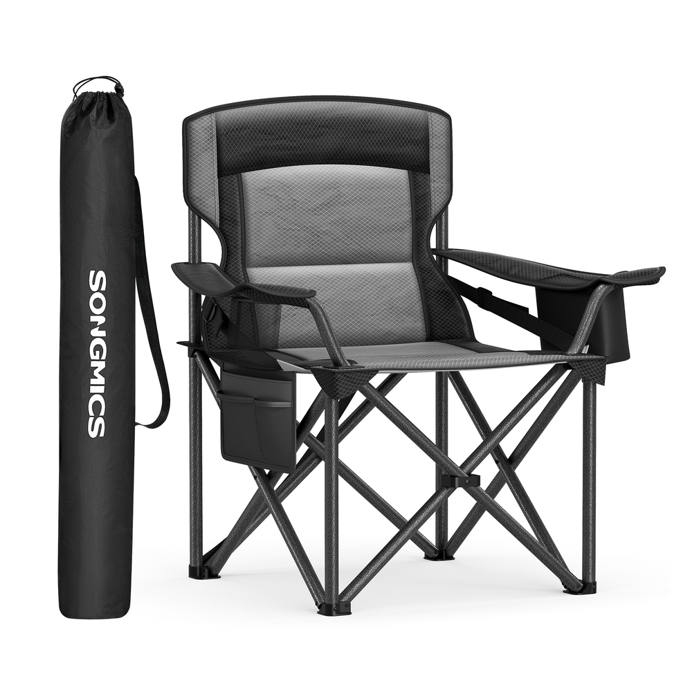 Camping Chair with Cup Holder Foldable Ink Black Camping Chair with Cup Holder Foldable Ink Black