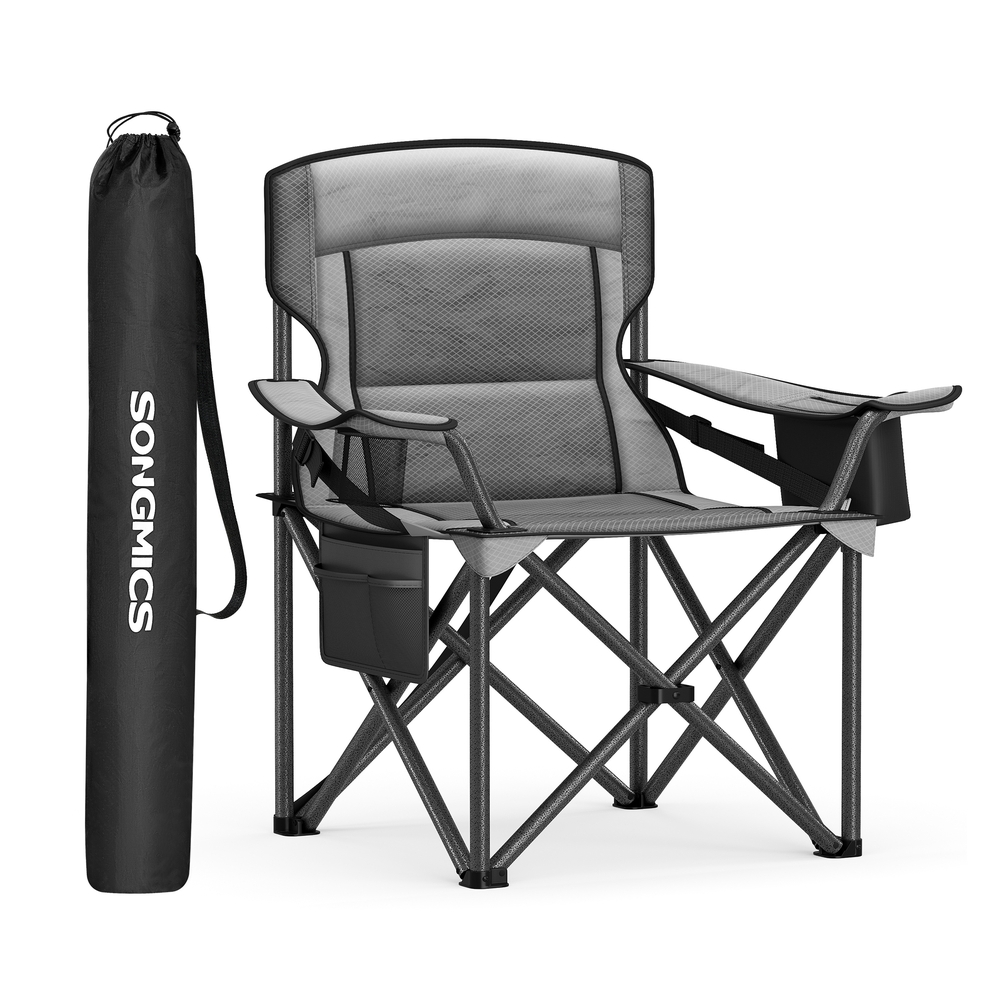Camping Chair with Cup Holder Foldable Slate Grey Camping Chair with Cup Holder Foldable Slate Grey