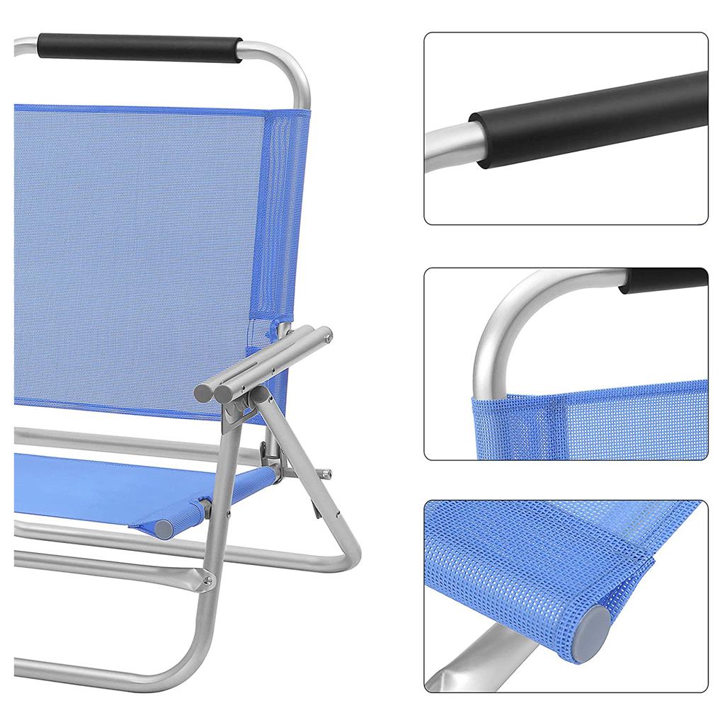 Portable Beach Chair with Reclining Backrest | SONGMICS